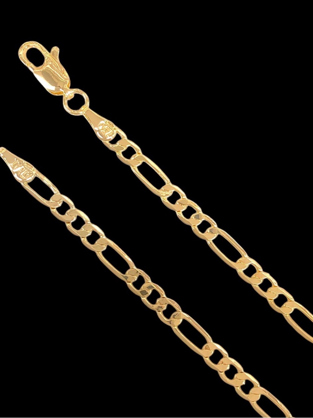 22” 18K Gold Figaro Chain